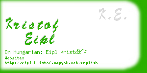 kristof eipl business card